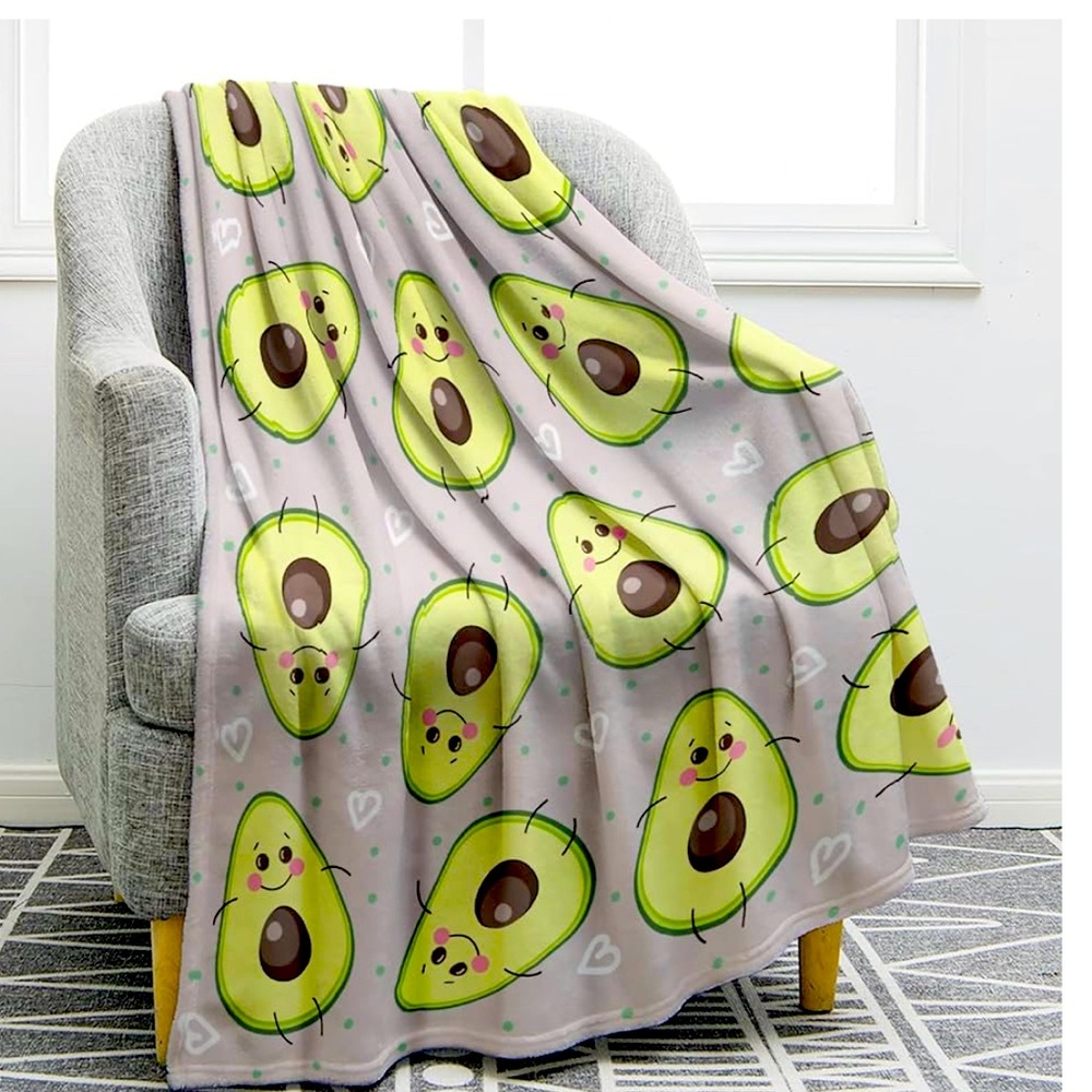 Jekeno Avocado 60”X80” Plush Throw Blanket NIP Purple